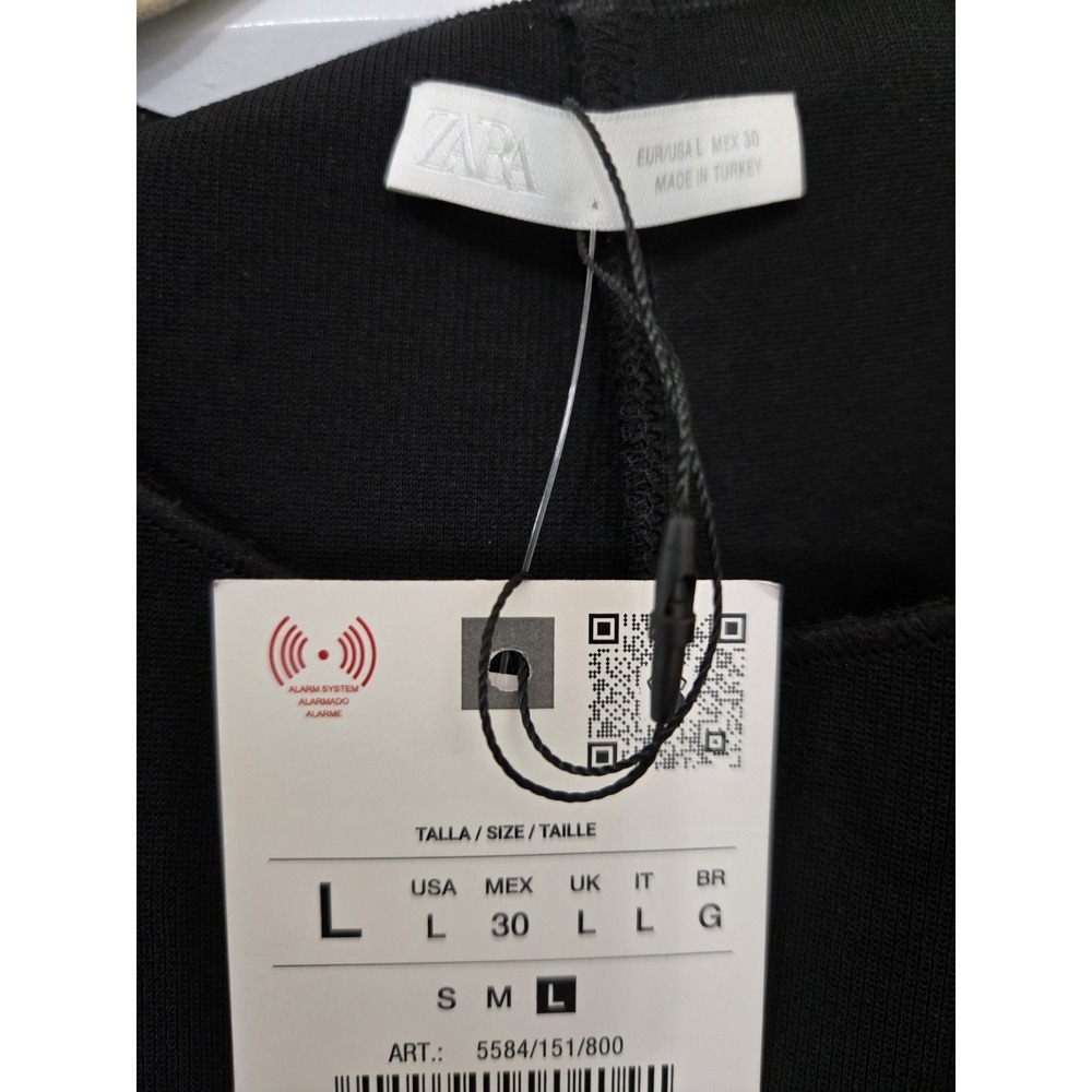 Zara Sleeveless Backless Top With Buckle Black Size L NWT - Picture 4 of 8